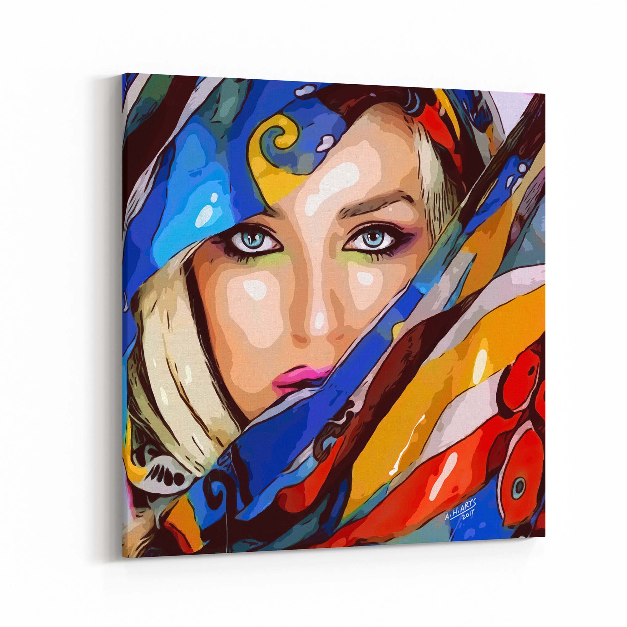 امرأة بـ وشاح جميل